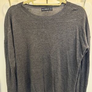 Womens Large ZARA Knit Grey Sweater
